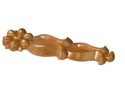 Carved decor vertical 003 3D model