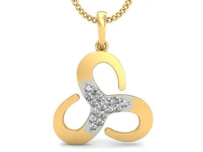 Solitaire Women Pendant 3dm STL OBJ FBX Renders Details 3D print model 73