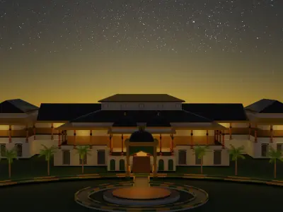 Istana Maimun Medan 3D model