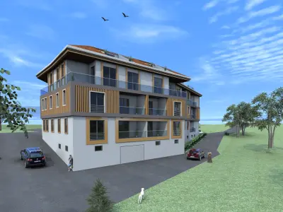 A Building in Mugla City Low-poly 3D model