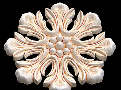 Rosette Wood 1546 3D model