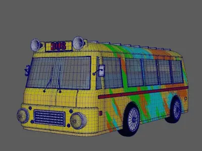 Bus cartoon 3D model from CGTrader