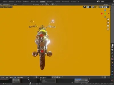 high detail bigbike motorcycle 3D model