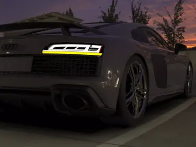 Audi R8 Low-poly 3D model