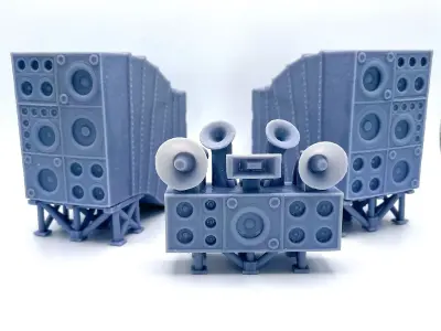 Boom Box Speakers 3D print model