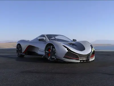 Aurelio electric supper car version 2 3D print model