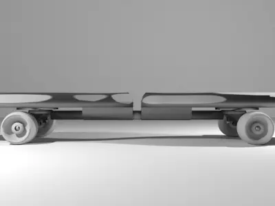 Waveboard futuristic skateboard 3D model