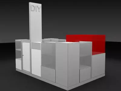 Booth Exhibition Stand a290 3D model