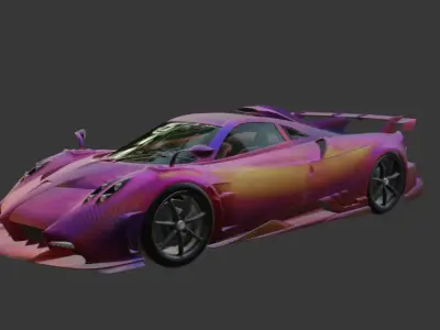 PUBG vehicles Racing pack 5 Low-poly 3D model