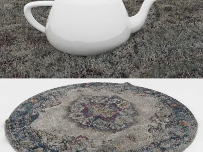 Round Rug Set 37 3D model