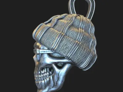 Skull pendant jewelry Gangster vol1 3D print model