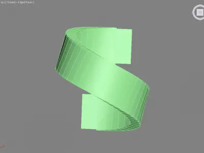 Loop the loop ribbon 3D model