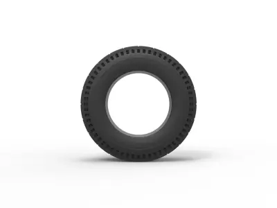 Rear tire of vintage dragster Version 9 Scale 1 to 25 3D print model