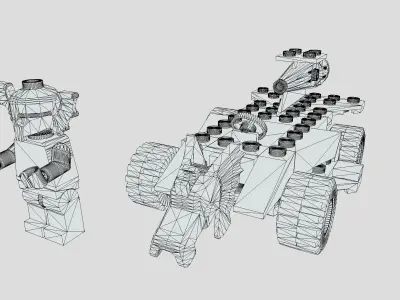 Basil The Badlord from Lego Racers 1999 game Free low-poly 3D model