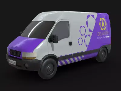 Generic Delivery Van  Low-poly 3D model