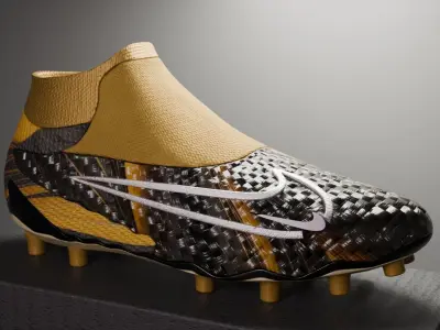 Nike boots golden yellow 3D model