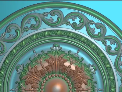 3d classic ceiling tray 3D print model