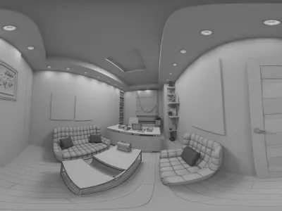 interior office 360 render 01 3D model