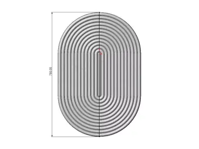 Oblang geometric decor Boho ripple rosette and wall art 3D print model