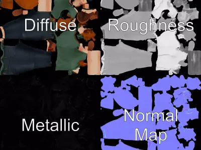 Redhead Casual Woman model pack Low-poly 3D model