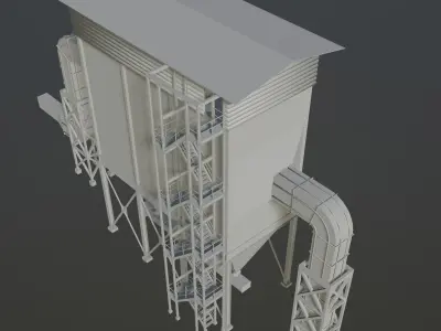 Industrial building 2023-0007 3D model