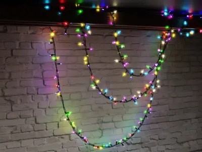 Christmas Lights Low-poly 3D model