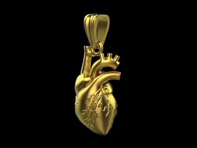 Heart Pendant different sizes N72 3D print model