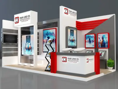Booth Exhibition Stand a172 3D model