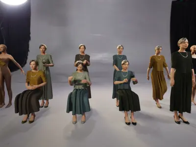 Modular Character - Asian Smart Casual Woman - FM2 Low-poly 3D model