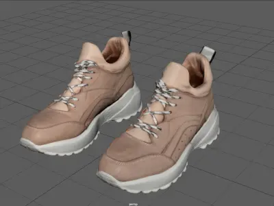 WOMAN SHOES Low-poly 3D model