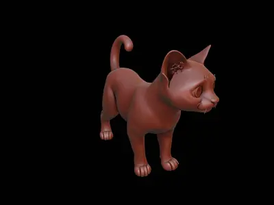Cat Animal Sculpture 3D print model purchase