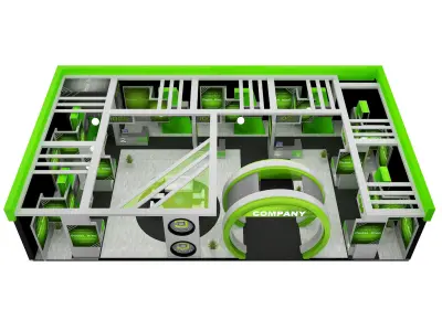  Booth Exhibition Stand a571a 3D model