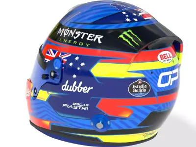 F1 McLaren Helmets 2024 3D model