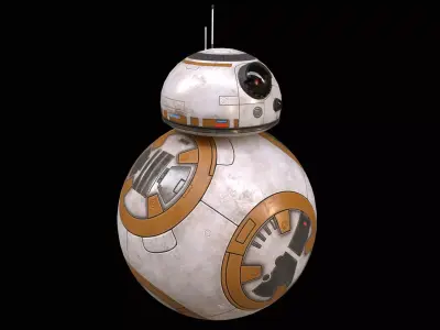 Star Wars BB-8 Robot Droid PBR Low-poly 3D model