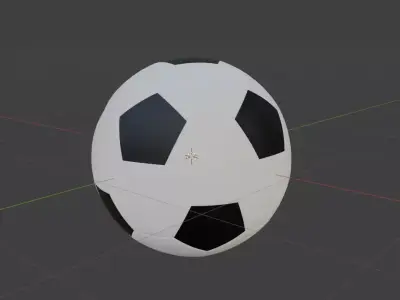 Soccer ball white black Free 3D model