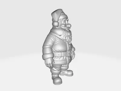 Santa Claus Figurine Festive Holiday Christmas 3D print model