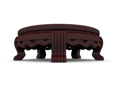 Chinese Display Stand - Wooden - for Vase or Statue Low-poly 3D model