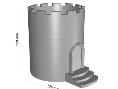 Circular Villa Flower Pot 3D print model