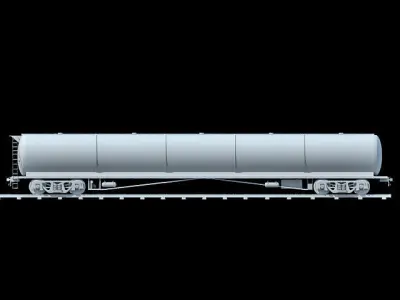Detailed No Texture Tanker Car 3D model