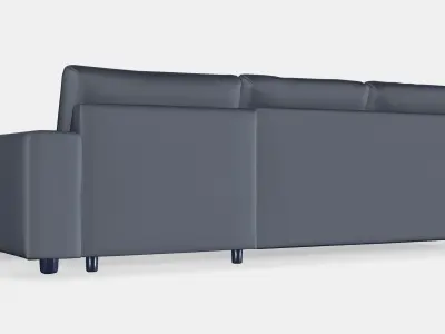 VIMLE 3-seat sofa with chaise longue 12 Low-poly 3D model