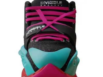 colorful sneakers animation Low-poly 3D model