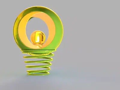 Modern Spiral Base Lamp  Futuristic 3D Printable Light Design 3D print model