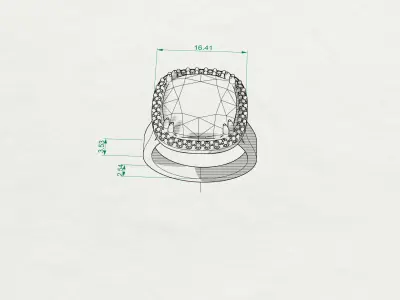 Decorated Ring cushion shape  3D print model