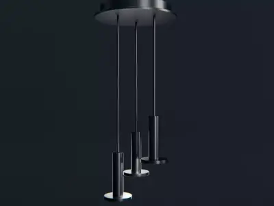 Cielo 3 Chandelier 2 different colors Low-poly 3D model