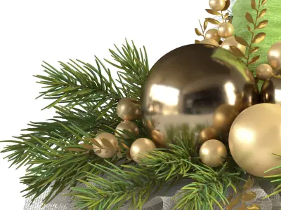 Christmas tree on legs 3D model