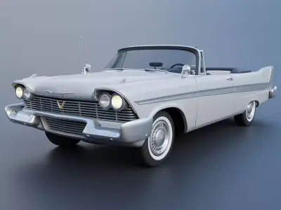 Plymouth Belvedere Convertible 1958 3D print model