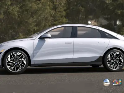 Ioniq 6 2024 -photoreal-Vray-Redshift-Unreal-Lightrigs included 3D model