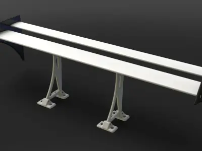 Spoiler car roof rack 3D model