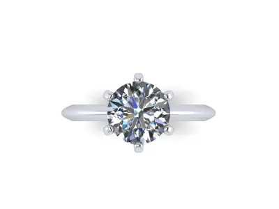 Diamond Engagement Ring R2 3D print model