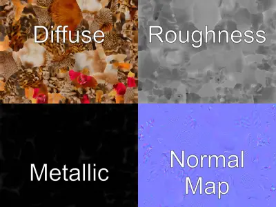 Speckled Chicken 3D Model Pack Low-poly 3D model